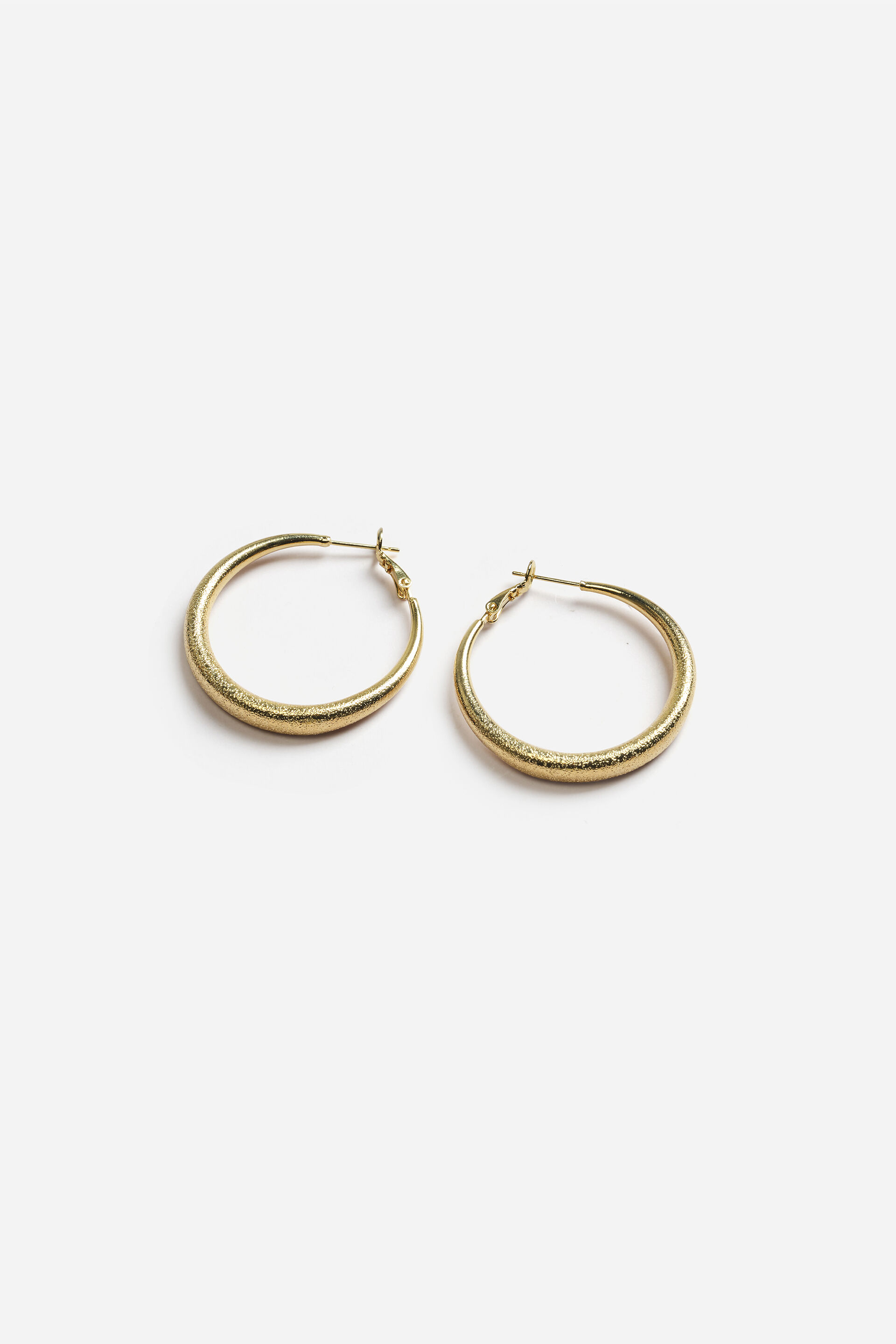 Shimmery Golden Hoop Earrings, , image 3